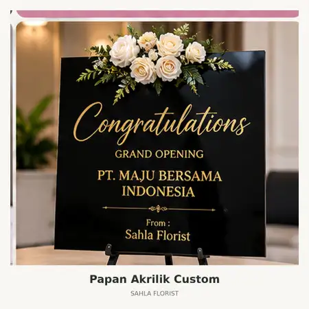 Papan Bunga Akrilik Kepulauan Sula